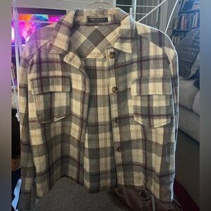 Priceless Plaid Shirt Jacket